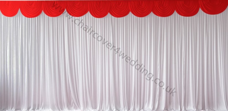 3M Red Detachable Swag for Wedding Backdrops, & Cake and Top Table Skirts
