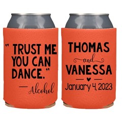 Personalized Funny Wedding Koozie Engagement Party Favor Can Cooler