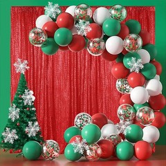 Versatile Red Sequin Curtain Set 2FTx8FT – Perfect for Parties & Celebrations