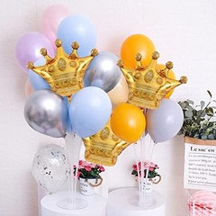 16Pcs Crown Balloons, Large Gold Crown Mylar Foil Balloon for Birthday Wedding