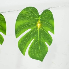 10 feet Green LED Artificial Monstera LEAVES Garland String Lights Party Events