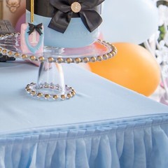Tutu Organza Table Skirt 14, 17 or 21 linear Feet. Included clips & table cover