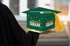 2026 Graduation Card Box Holder Green Congrats Grad Words Graduation Boxes fo…