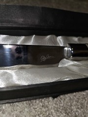 Oleg Cassini Crystal Cake Knife Cutter Slicer wedding special occasion.