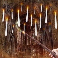 Raycare 20 Pcs Floating Candles with Wand, Hanging Candle with Magic Wand 20