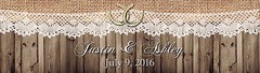 100 Country Burlap Lace Horseshoe Wedding Water Bottle Labels Engagement Bridal