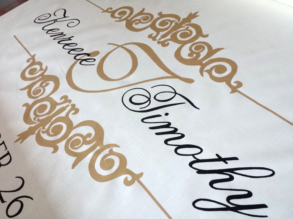 Wedding Aisle Runner Monogram Isle Runner Ceremony Decor Ivory Aisle Runner