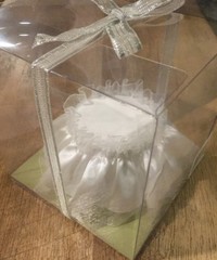 CAKE TOPPER BASE Darice Satin Trim Cake Topper 3″x2″ VL1813