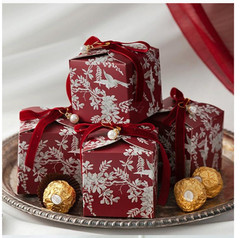 20Pcs Candy Gift Boxes With Ribbon Wedding Bridal Shower Anniversary Birthday