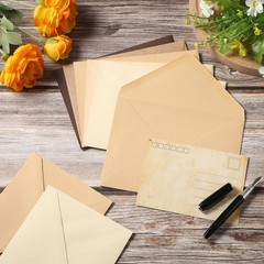 Toperd 50 Pack Colored A6 Invitation Envelopes 6 1/2 x 4 3/4 inches, Brown