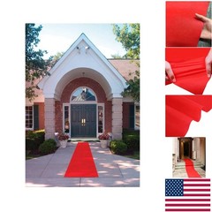 Chic Lightweight Red Aisle Runner 24 x 15 ft – Ideal for Weddings & Celebrations
