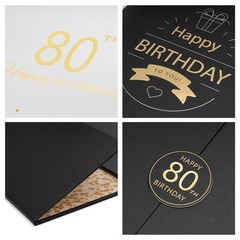 80th Birthday Guest Book and Party Decorations Set, 12×18 inch Sign-in Signat…