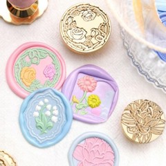 Lily-Flower Sealing Wax Stamp Paint Seal Head Flower Wax Seal Stamp for Kid