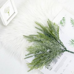 2 Frosted Green 15″ ARTIFICIAL Sagebrush LEAVES Faux Greenery Stems Party Events