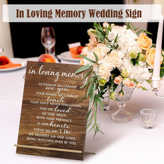 in Loving Memory Wedding Sign Acrylic Memorial Table Sign for Wedding Wooden Dec