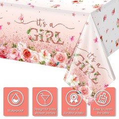 3 Pack Floral Baby Shower 3 – 108″ x 54″ (Rectangular), Multi Color