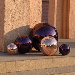 Yescom 4PCS 7″ Small Disco Ball Mirror Mini Hanging Party Events Wedding Purple