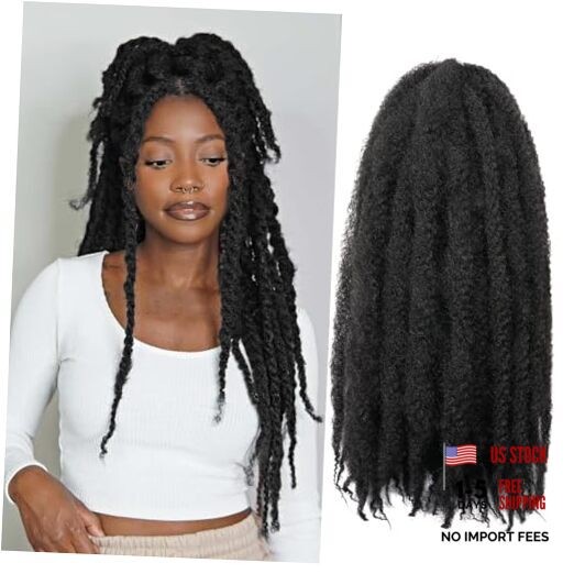 Marley Twist Braiding Hair-24Inch 8packs Cuban Twist 24 Inch (Pack of 8) 1B