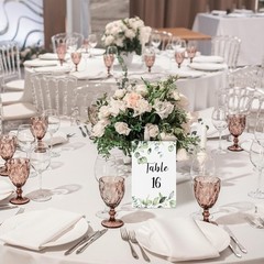 Stylish Eucalyptus Table Numbers – 26 Double-Sided Cards for Special Events