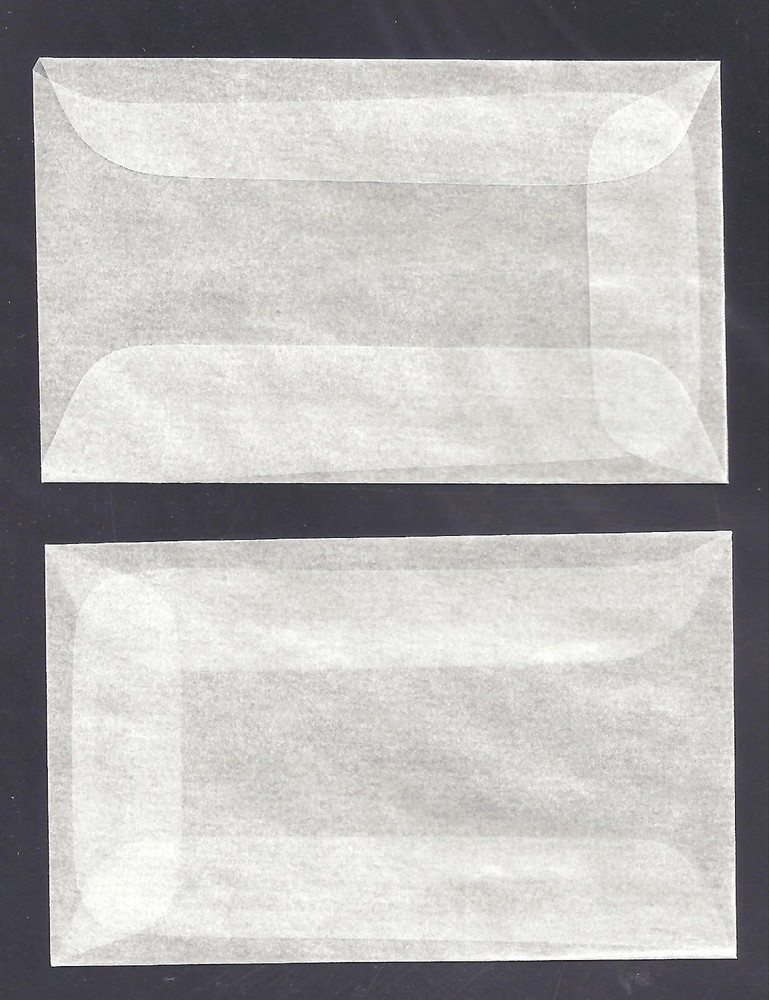 100 #1 Glassine Envelopes Measuring 1 3/4 x 2 7/8 inches One Size, Black