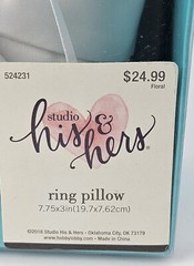 Studio His & Hers Wedding Ring Pillow Hobby Lobby White. SEE DESCRIPTION