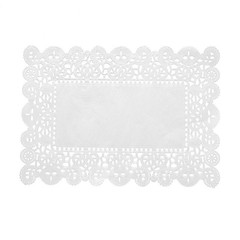 100 White Rectangular Lace Paper Doilies Placemats Wedding Party Decorations