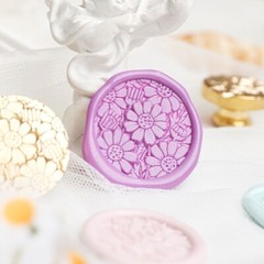 Lily-Flower Sealing Wax Stamp Paint Seal Head Flower Wax Seal Stamp for Kid