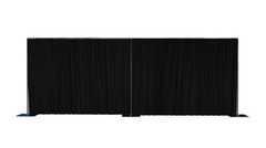 QUICK BACKDROP KIT 10 FT TALL x 20 FT WIDE PIPE WITH DRAPE(BLACK DRAPE)