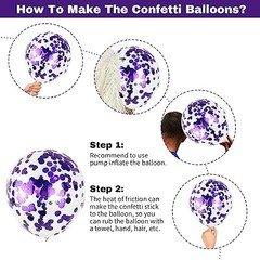 Purple and Black Balloons, 12 Inch Metallic Party Balloons Purple Black