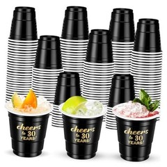 100 Pcs Cheers to 30 40 50 60 70 Years Shot Glasses 2 oz Disposable 30 Years