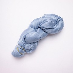 5 Dusty Blue Sheer Crinkled Organza Dinner 21″ x (Set of 5),