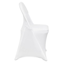 VEVOR 50PCS White Stretch Spandex Folding Chair Covers for Wedding Party Dining