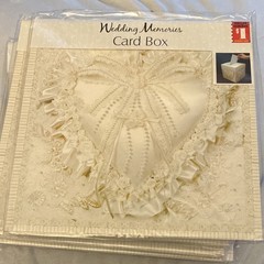 VTG 6 Dollar General Wedding Memories Decorative Floral White Square Card Box