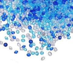2000Pcs 4mm Wedding Table Scatter Confetti Diamond for Party, Blue Tones