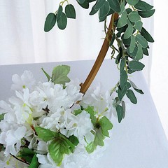 GOLD 24″ Round Metal FLORAL HOOP STANDING WREATH RING Party Events Decorations