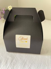50x Black wedding party favor personalized gift Sticker Cookie Candy Cake boxes