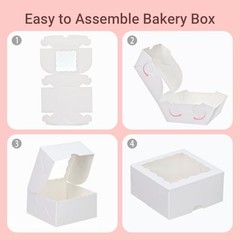 TEMLQPACKpcs 4x4x2 Inch Party Favor Boxes 4x4x2 Inches 100
