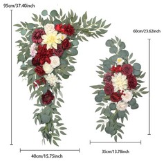 Artificial Wedding Arch Flowers Kit(Pack of 3),Wedding Decor and Wedding Arch…