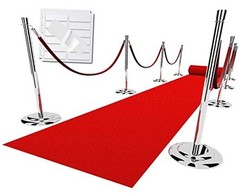Red Carpet Runner for Party, 2.6X30 ft, 130 GSM Felt Non-Woven Fabric,
