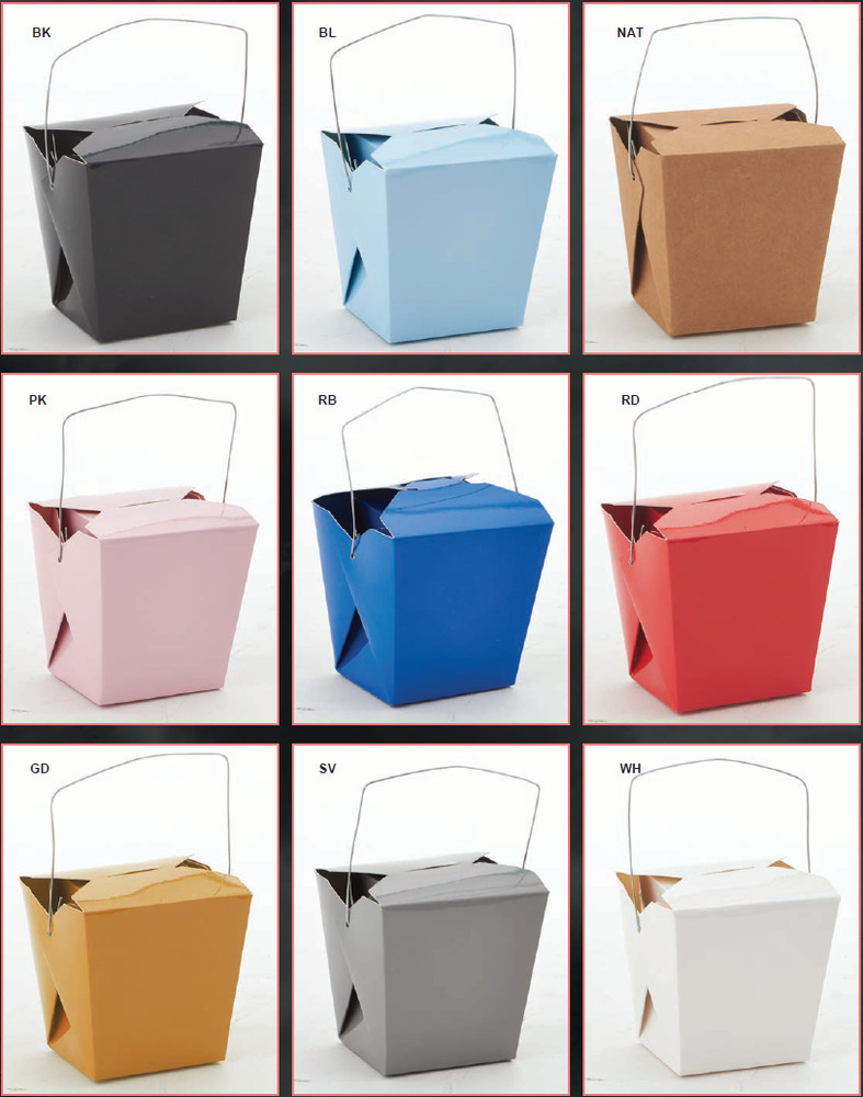 Paper Take Out Food Box Oriental Chinese Cube Square Rectangle Party Favor Gifts