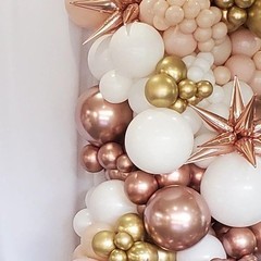 Rose Gold Balloons Arch Kit, 140Pcs 18 12 10 5inch, and Pink White