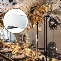 Mwellewm 12 Pcs Mirror Centerpieces for Tables, Acrylic Square-10″, Clear