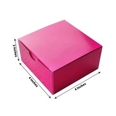 Fuchsia 100 pcs Cake FAVOR BOXES 4″x4″x2″ Wedding Party Decorations GIFT Supply