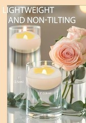 Floating Candles, 48 Packs 2.3 Inch Flameless White-48PCs 2.3″ Floating Candles