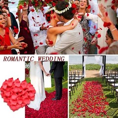 2000Pcs Red Artificial Fake Rose Petals Wedding Romantic Event Party Decor USA