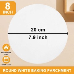 150 Pcs-8 Inch Non-Stick Parchment Rounds,Precut Round Parchment Paper for To…