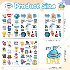 Fathers Day Stickers, 312Pcs Happy Fathers Day Blue Yellow- Father Stickers