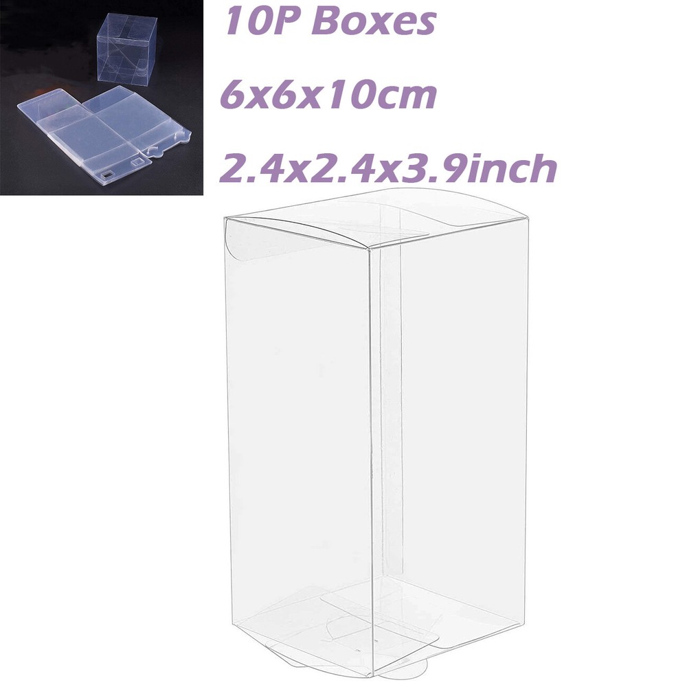 6X6X10cm PVC Clear Simple Storage Case 10 PCS Gift Transparent Packing Boxes
