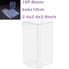 6X6X10cm PVC Clear Simple Storage Case 10 PCS Gift Transparent Packing Boxes