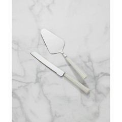 Stainless Steel Cake Knife & Server Set Hand Wash Only 11.75 Inch Imported New